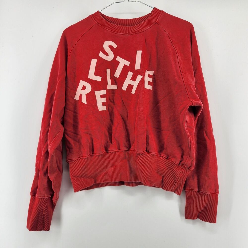 STILL HERE New York Women's XS Brick Red‎ ABC Sweatshirt NWOT